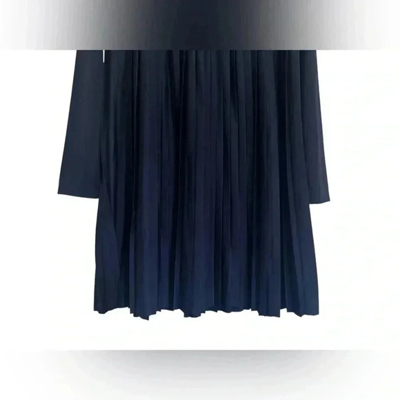 ASOS Smock Pleated Long Sleeve Mini Dress in Black size 8 - Picture 7 of 13